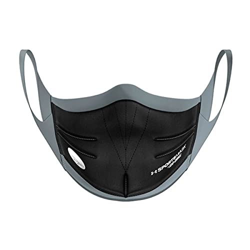 Image of Under Armour Adult Sports Mask, Pitch Gray (013) /Silver Chrome, Large /X-Large