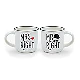 Legami Espressotassen, mehrfarbig, 5,5 x 5,5 x 5 cm Mrs&Mr Right 5.5x5.5x5 cm mehrfarbig