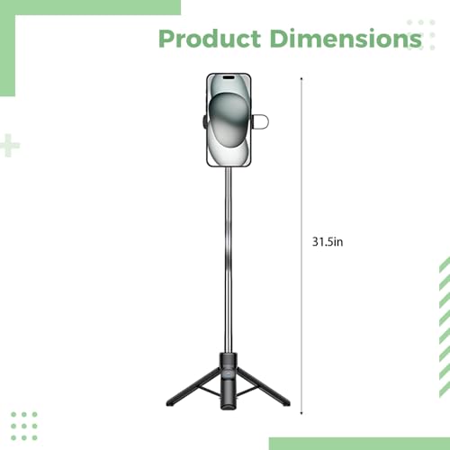 Trípode selfie stick de 80 cm M17S con control remoto para móvil 3