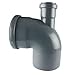 Produktbild HT 90° Bogen DN 110 Einfach Doppel Abzweig DN 50 grau oben
