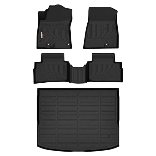 Binmotor-Floor Mats & Cargo Liner for Kia NIRO Plug-in Hybrid 2023-2026 (Only for PHEV), 2 Rows with Cargo Mat Set for Kia NIRO Plug-in Hybrid,TPE Liners Accessories Mats Trunk Mat