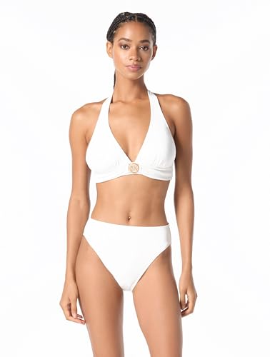 Michael Kors Women's Solid Logo Ring Halter Top2