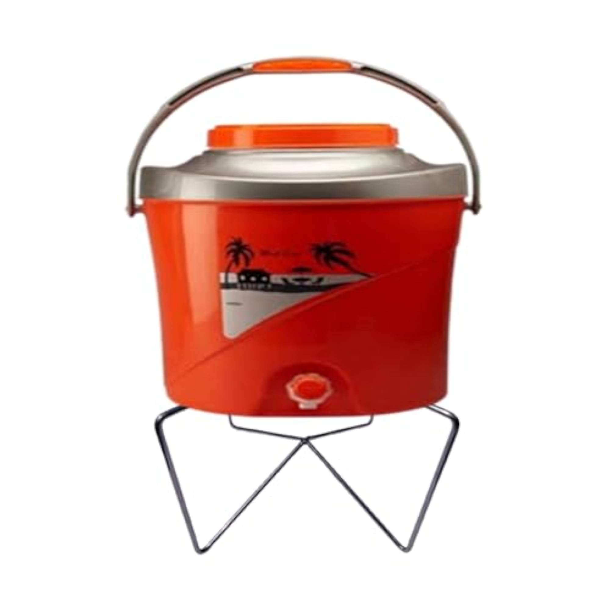 Stainless Steel Matka Stand, Round Holder with Handles