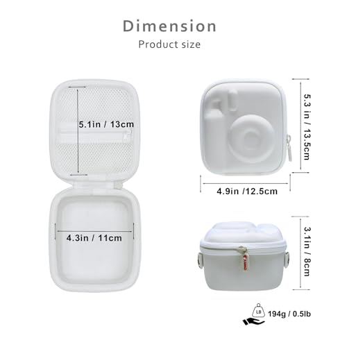 Funda rígida XANAD para cámara Instax Mini blanca miniatura 3