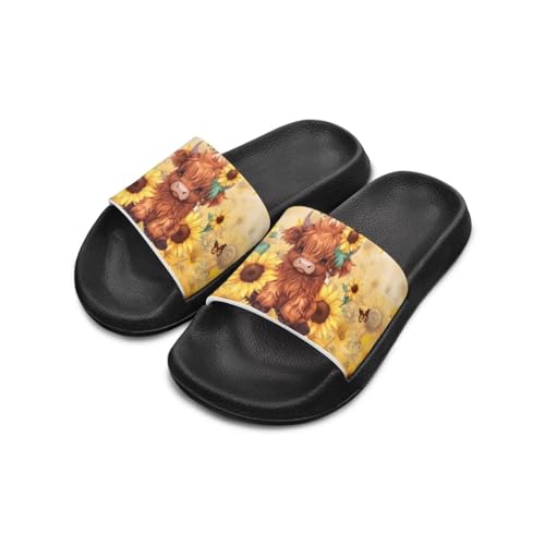 Girls Slide Sandals Non-Slip Shower Shoes for Little Kids Beach Sandals