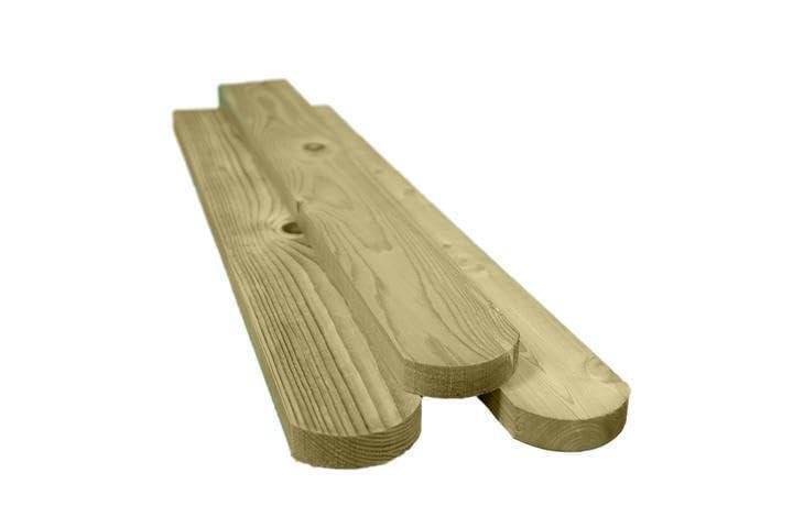 Premium Picket Garden Fencing Pales Timber Treated Wood Fencing Boards (3'' x 3ft) Rounded Top Planed and Smooth Round top Picket pales, Fencing pales UK (Round Top 3 Foot High) (20)