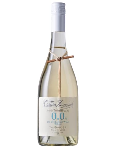Zaccagnini Tralcetto Vino Dealcolato Bianco – Senza Alcol – Bottiglia 750 ml – Fresco, Fruttato, Leggero