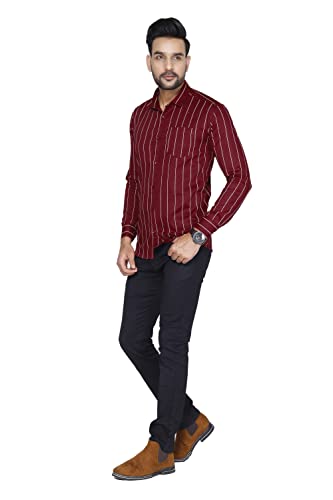 Image of Pure Cotton Solid Slim Fit Semi Casual Shirt for Men's & Boy's (Pack of 1)