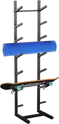 Veal Longboard & Skateboard Rack - Multi-Layer Display Stand for Garage, Retail, Gym - Perfect Organizer for Yoga Mats & Foam Rollers - 4/5/6/7 Tier Storage Solution