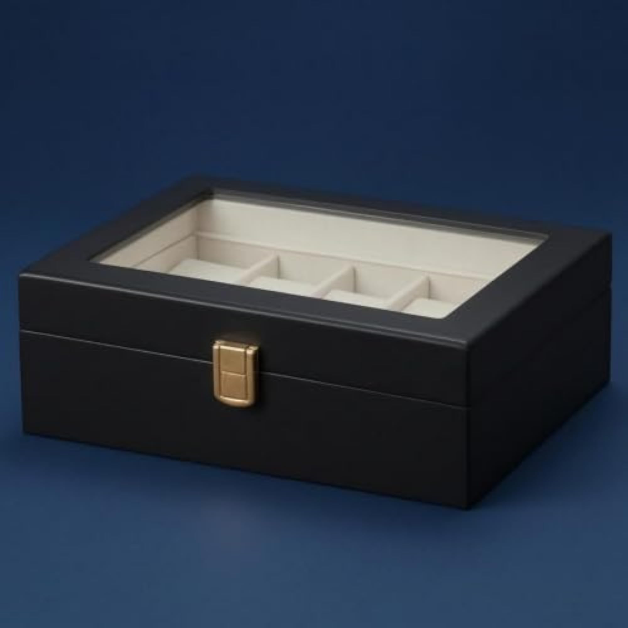 Matte Black Watch Storage Box with 10 Slots