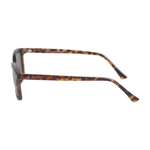 Image of Fueel Polarized Rectangle Sunglasses for Men & Women | UV Protected Retro Half Frame Sunglasses | Lightweight Stylish Black Frame