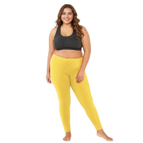 Image of Adira | Plus Size Leggings for Women | Plus Size Leggings for Women | High Waist | Ankle Length | Soft Cotton & Elastane Blend | Non-See-Through | Gusset Crotch Prevents Ripping