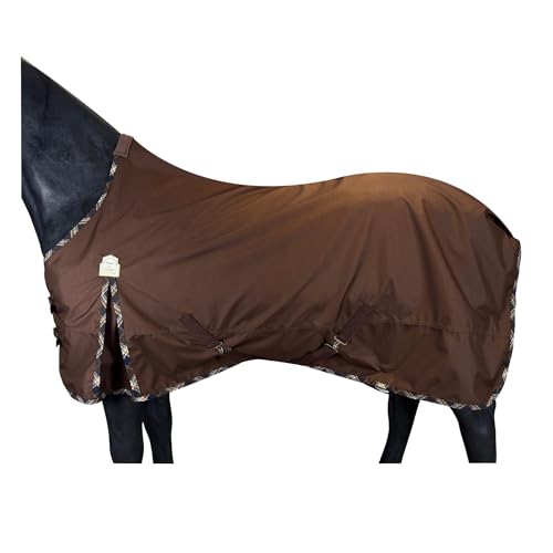 Image of BARN & STABLE 600D Ripstop Lightweight Horse Turnout Sheet No Fill,Water-Resistant & Breathable Horse Blanket for Spring and Mild Weather, with Anti-Rub Fleece Withers