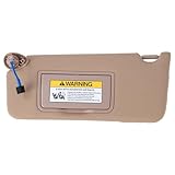 Driver Left Side Ivory Sun Visor with Mirror Light Fit for Honda Accord 2013-2017 Replace 83280-T2F-A52ZA