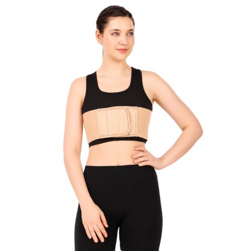 Image of Chest Rib Belt Elastic Wrap (Small) - Compression & Support Brace for Rib Injury, Chest Pain Relief, Muscle Strain Recovery for Men & Women