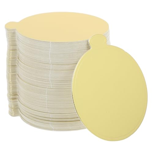 PRETYZOOM 100PCS Mini Cake Base Boards Thickened Round Cardboard Cake Holders for Cupcakes Pastries for Baking Serving Desserts