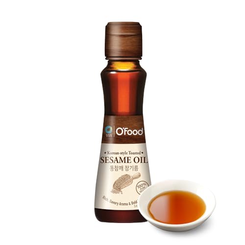 Premium Sesame Oil, 5.4 Fl Oz | 100% Pure Toasted Sesame Seed Oil | Korean-Style Rich & Nutty Flavor...