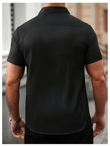 Men's Vintage Bowling Shirts Short Sleeve Button Up Tropical Beach Summer Shirts2