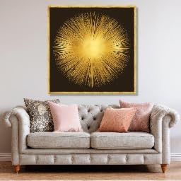 Tableau doré abstrait de qualité premium pour décoration murale chic - 2