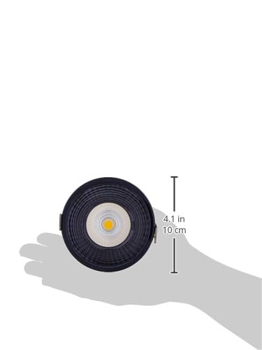 Image of Panasonic 18 Watt Deep Recessed COB False Ceiling Light, Recessed Downlight for Home, Shop, Museum, Restaurant with 85mm Cutout, Gun Black Reflector COB Light, Warm White Light (PDLM44183)