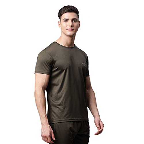 Image of Mack Jonney Men Round Neck Polyster Regular Fit T-Shirt
