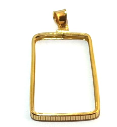 14k Yellow Gold Filled for bezel frame for 1 oz credit suisse Pamp Lady Fortuna Gold bar / 1 oz Credit Suisse /1 oz Pamp Rosa (Gold Bar Not Included)3