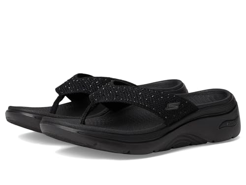 Skechers Women's Arch Fit 2.0 3-pt Rhinestone Sandal Flip-Flop