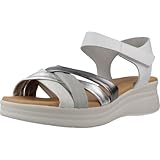 Cuñas con Velcro PITILLOS Sandalias de Piel Señora – Sandalia con Cuña en Color Blanco con Detalles – Cuñas con Bucle de Gancho – Cuña Media y Con Plataforma – Estilosas – Modelo 11290 – 39 EU