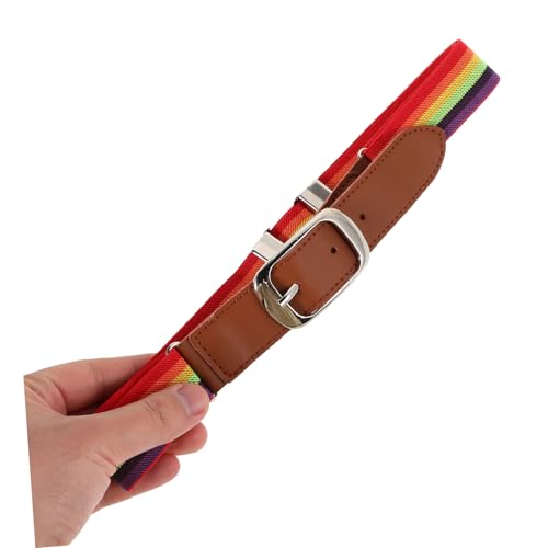 Elastic Wide Stretchy Belt Sports Hiking Waistband Stretch Waistband Basebal Belt Rainbow Elastic Outdoor Unisex4