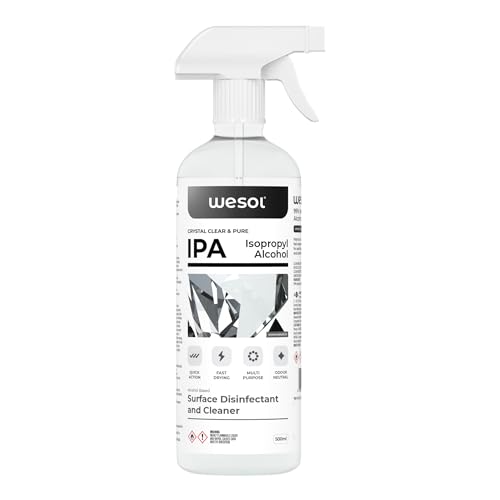 Wesol IPA Isopropyl alcohol 99.9% | (CH3)2-CH-OH CAS: 67-63-0 | Premium Grade Pure without mixing | For Technical Use | 500ml Pack of 1