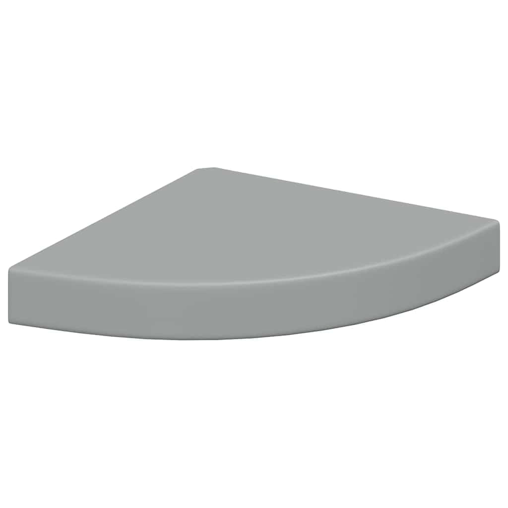 vidaXL Corner Shelf | Grey | Honeycomb MDF, Metal | Medium | Wall mounted — image 1