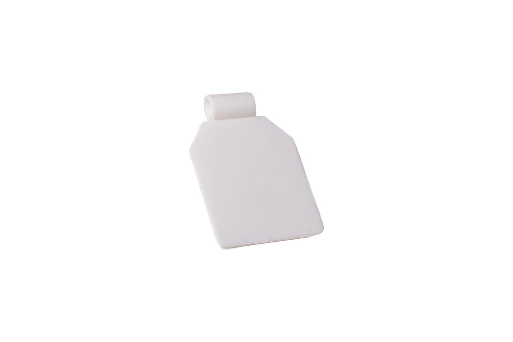 Bulk Hardware BH02683 Porta-Prezzi in Plastica per Ganci a Occhiello Euro per Pannello Forato, Bianco, Set di 100