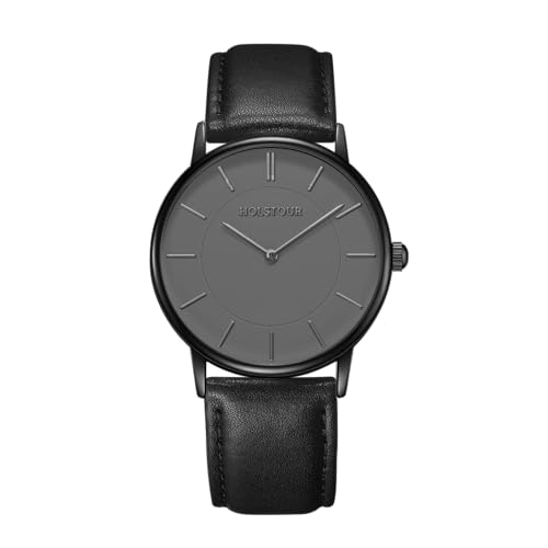 Image of HOLSTOUR Watches for Men Minimalist Fashion Business Wrist Watch Analog with Leather Strap