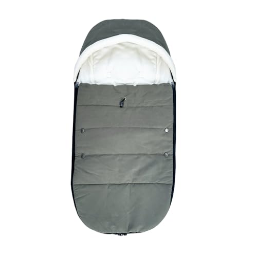 Brogtorl Saco para los pies Universal para Cochecito, Compatible con Babyzen YOYO/YOYO2, Stokke YOYO3 y Bugaboo, Tela a Prueba de Viento y frío, fácil de Limpiar (Oliva)