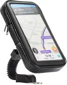 Capa Impermeável com Suporte de Celular para Moto - A Prova D'água - Capinha - Economy - Universal - Preto