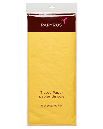 Image of Papyrus Buttercup 8 Sheet Yellow Tissue Paper for Gifts, Decorations, Crafts, DIY and More