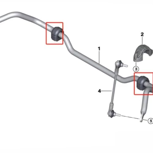 Buje antirodillo de barra estabilizadora delantera compatible con Mini Cooper 2014-2017 derecho 2