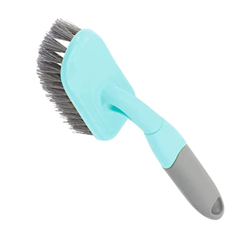 BEBEMOKO Household Tile Cleaning Brush Long Handle Grooved Detail Cleaner for Kitchen Bathroom for Tight Spaces Easy to Hang Store