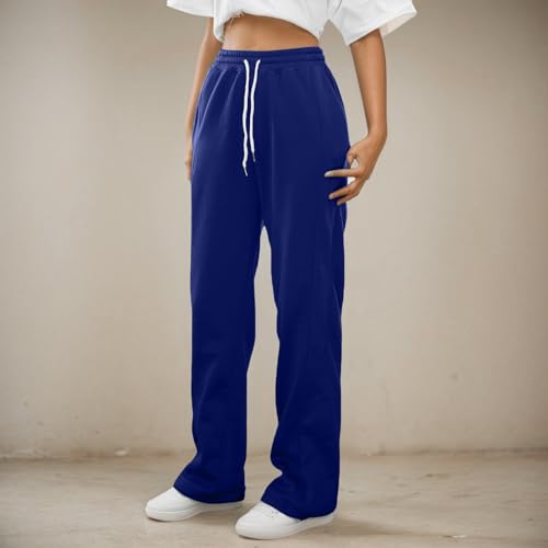 Girls Baggy Cargo Sweatpants Straight Wide Leg Open Bottom Drawstring Elastic Waist Workout Athletic Joggers Track Pants3