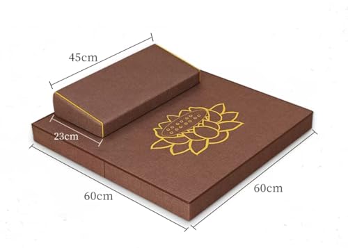 Coussin de méditation contre le mal de dos ensemble tapis de yoga en lin - 4