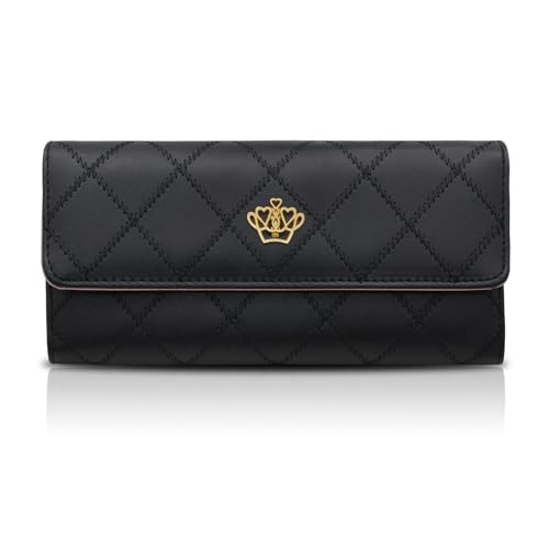 Clutch Wallet, PU Slim Wallets for Women, Long Wallet Fashion Card Wallet, Ladies Wallet for Travel, Dating, Shopping(Black)2