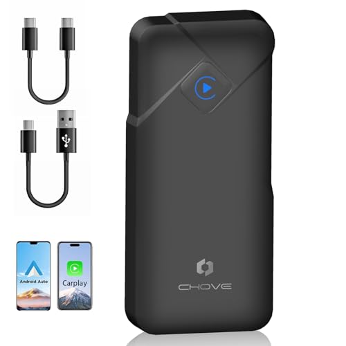 CHOVE 2-in-1 Wireless CarPlay & Android Auto Adapter, Upgrade Wired to Wireless, Compatible with iOS 10& Android - image 1