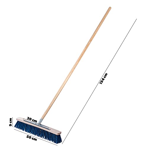 KADAX Straßenbesen mit Kratzkante, 2 in 1 Besen zum Fegen von Straßen, Industriebesen mit langem Stiel aus Holz, Saalbesen aus Kunststoff (50 cm) – Bild 7