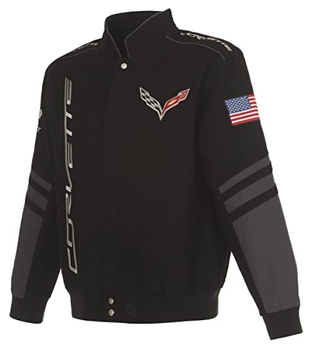 JH DESIGN GROUP Men's Chevy Corvette C7 Embroidered Cotton Twill Jacket