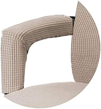 Bestenrose Office Chair Cover Stretch Computer Office High Back Chair Cover with Arm Covers Jacquqard Polyester Washable Slipcovers for Universal Rotating Chair Protectors (Large, Khaki)