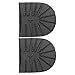 Rubber Soles for Shoe Repair, Boots Shoes Anti Slip Front Heel Soles Rubber Mute Soles Shoes Repair Accessories for Black Heel Shoes (Black Heel)