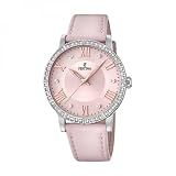 Festina Montre Femme Analogique Cuir Rose   Quartz Multifonction   Verre minéral Haute résistance   Étanche 5 ATM   Élégante et Classique F20412/2   Boyfriend Collection