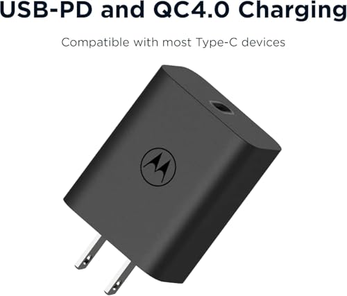Image of Motorola 33W TurboPower Fast Charger Combo (Charger + USB-C Cable) - Powered for Moto G54 Power, Edge 40 Neo, Moto G Power 2025 & More