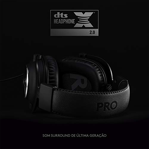 Headset Gamer Logitech G PRO X 7.1 Dolby Surround com Tecnologia Blue VO!CE, Design Confortável e Durável e Drivers PRO-G 50mm glide