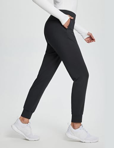 baleaf Women's Fleece Lined Pants Joggers Water Resistant Zipper Pockets Winter Thermal Golf Pants Cold Weather Gear3